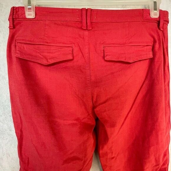 Pistola Womens Jeans Pink High Rise Utility Crop Straight Super Stretch Size 30 - Picture 7 of 16